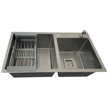 Cuba Gourmet Dupla Quadrada 78x43cm em aço inox - Construinox